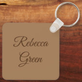 みすぼらしいシックで素敵な赤いチューリップ キーホルダー (裏面)