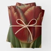 みすぼらしいシックで素敵な赤いチューリップ ラッピングペーパーシート (インサイチュ)