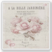 みすぼらしいシックで素朴な、ヴィンテージ、フローラ、コラージュ、カントリー シール (正面)