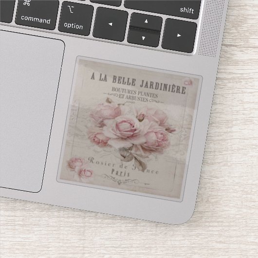 みすぼらしいシックで素朴な、ヴィンテージ、フローラ、コラージュ、カントリー シール (詳細)