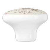 みすぼらしいシックで素朴な、ヴィンテージ、フローラ、コラージュ、カントリー セラミックノブ (側面)