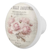 みすぼらしいシックで素朴な、ヴィンテージ、フローラ、コラージュ、カントリー セラミックノブ (右)