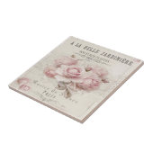 みすぼらしいシックで素朴な、ヴィンテージ、フローラ、コラージュ、カントリー タイル (側面)