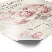 みすぼらしいシックで素朴な、ヴィンテージ、フローラ、コラージュ、カントリー フォトプリント (角)