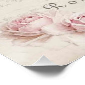 みすぼらしいシックで素朴な、ヴィンテージ、フローラ、コラージュ、カントリー ポスター (コーナー)