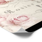 みすぼらしいシックで素朴な、ヴィンテージ、フローラ、コラージュ、カントリー ポスター (角)