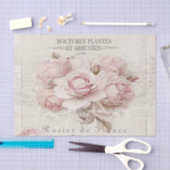 みすぼらしいシックで素朴な、ヴィンテージ、フローラ、コラージュ、カントリー 薄葉紙 (クラフト)