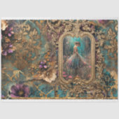 みすぼらしいシックで装飾的な、ダンサーのポートレート 薄葉紙 (正面)