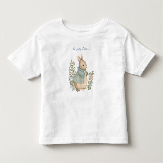 みすぼらしいシックなイースターラビット幼児Tシャツ トドラーTシャツ (正面)