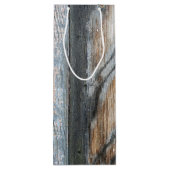 みすぼらしいシックなウッド ワインギフトバッグ (裏面)