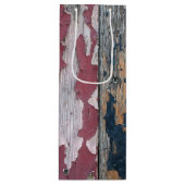 みすぼらしいシックなウッド ワインギフトバッグ (正面)