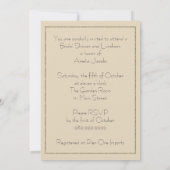 みすぼらしいシックなエレガント写真のブライダルシャワーへの招待 招待状 (裏面)