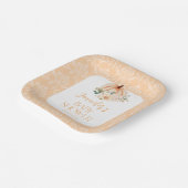 みすぼらしいシックなオレンジリトルカボチャ赤ちゃんシャワー ペーパープレート (傾斜あり)