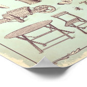 みすぼらしいシックなガーデニングをテーマにしたポスター ポスター (角)