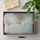 みすぼらしいシックなクリスマスの赤いロウソクのホリーベリー 薄葉紙 (ギフト)