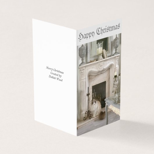 みすぼらしいシックなクリスマスカードの箱 (外部)