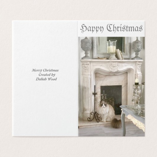 みすぼらしいシックなクリスマスカードの箱 (外部フラット)