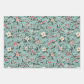 みすぼらしいシックなクリスマス ラッピングペーパーシート (正面2)