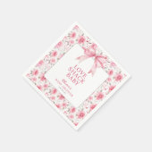 みすぼらしいシックなコケットピンクラブシャックベビーシャワー スタンダードカクテルナプキン (角)