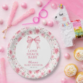 みすぼらしいシックなコケットピンクラブシャックベビーシャワー ペーパープレート (パーティー)