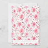 みすぼらしいシックなコケットピンクラブシャックベビーシャワー 招待状 (裏面)