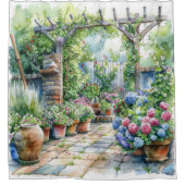 みすぼらしいシックなコテージガーデンシャワーカーテン シャワーカーテン (正面)