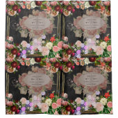 みすぼらしいシックなコラフランスのージ、シック、カントリーの素朴な、fl シャワーカーテン (正面)