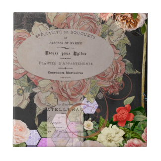 みすぼらしいシックなコラフランスのージ、シック、カントリーの素朴な、fl タイル