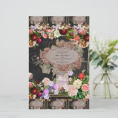 みすぼらしいシックなコラフランスのージ、シック、カントリーの素朴な、fl 便箋 (スタンド正面)