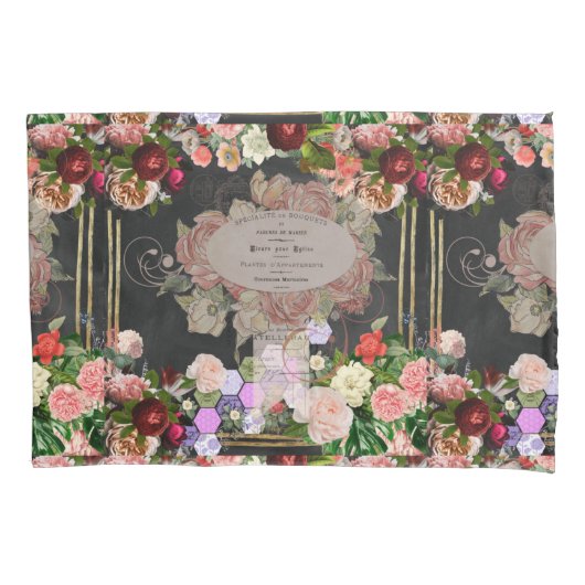 みすぼらしいシックなコラフランスのージ、シック、カントリーの素朴な、fl 枕カバー (正面)