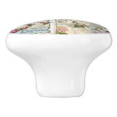 みすぼらしいシックなコラージュビクトリアン、カントリー、デコページ、モ セラミックノブ (側面)