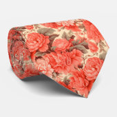 みすぼらしいシックなサンゴの花 ネクタイ (ロール)