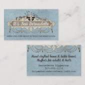 みすぼらしいシックなシャンデリア裁縫シザーズビズカード 名刺 (正面/裏面)