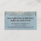 みすぼらしいシックなシャンデリア裁縫シザーズビズカード 名刺 (裏面)