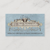 みすぼらしいシックなシャンデリア裁縫シザーズビズカード 名刺 (正面)