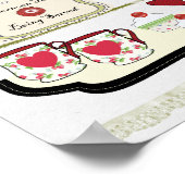 みすぼらしいシックなスタイルキッチンウォールデコールカップのお茶 ポスター (角)