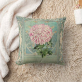 みすぼらしいシックなターコイズピンクのフローラクリスタンセム クッション (ブランケット)