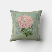みすぼらしいシックなターコイズピンクのフローラクリスタンセム クッション (裏面)