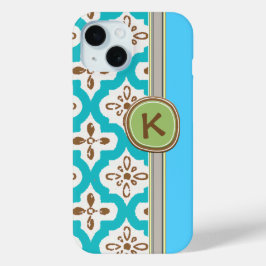 みすぼらしいシックなダマスク iPhone 15ケース