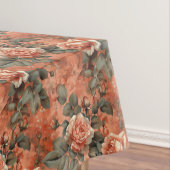 みすぼらしいシックなテラコッタ銅セージヴィンテージバラ テーブルクロス (インサイチュ)