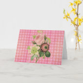 みすぼらしいシックなバラグリーティングカード カード (黄色い花)