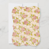 みすぼらしいシックなバラ素朴ウッドフローラベビーシャワー 招待状 (裏面)