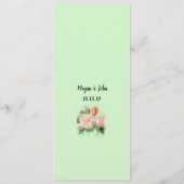 みすぼらしいシックなバラ結婚ズメニュー メニュー (裏面)