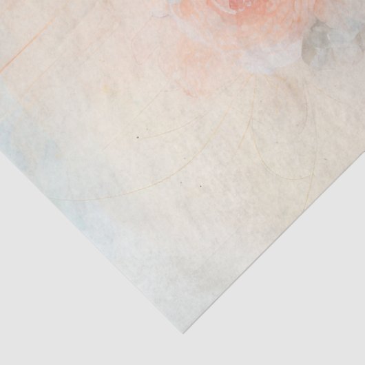 みすぼらしいシックなパステルグリーン桃のアンティーク時計 薄葉紙 (詳細)