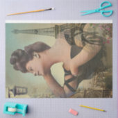 みすぼらしいシックなパリの女性シリーズデザイン6ティシュ 薄葉紙 (クラフト)