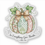 みすぼらしいシックなパンプキ与えンの中で シール (正面)