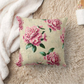 みすぼらしいシックなピンクのクチナシ クッション (ブランケット)