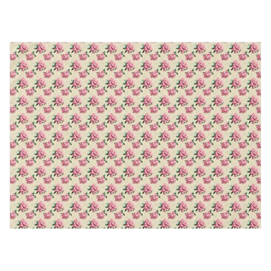 みすぼらしいシックなピンクのクチナシ テーブルクロス (正面(横))