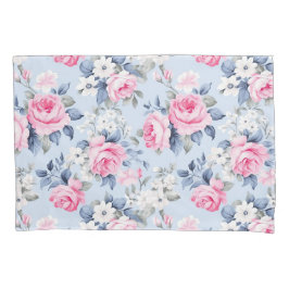 みすぼらしいシックなピンクのバラのシームレスパターン 枕カバー