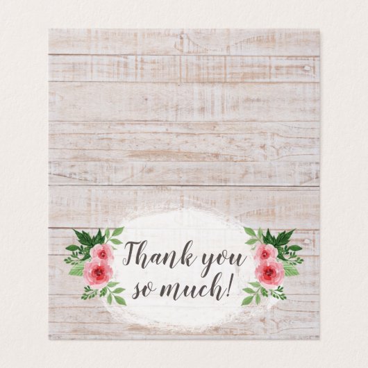 みすぼらしいシックなピンクのバラ素朴ズオンカントリーサンキュー (外部フラット)